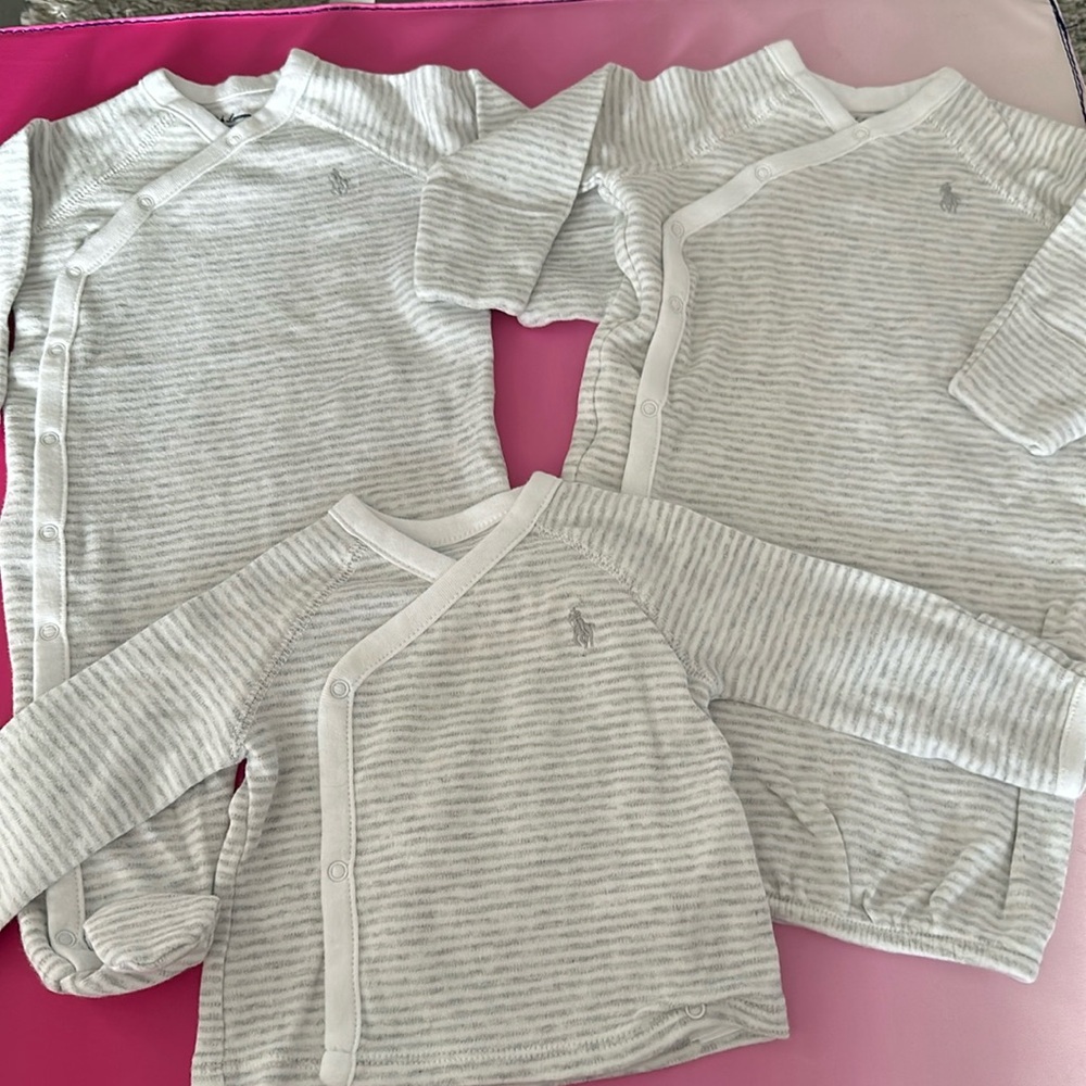 Ralph Lauren 3 pieces, onesie, sleeper, top
